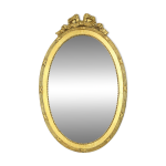 Miroir ovale � facettes fran�aises avec n?ud classique 51 cm