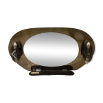 Miroir ovale lupi luxor en verre fumé, 1960, 70 Miroir ovale lupi luxor en verre fumé, 1960, 70