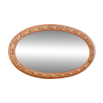 Miroir ovale en plâtre doré art nouveau Miroir ovale en plâtre doré art nouveau