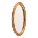 Miroir ovale en rotin