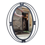 Miroir ovale vintage en fer forg  dcor de spirales