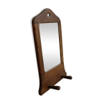 Miroir et portemanteau mural  2 patres en bois massif, annes 60