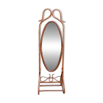 Miroir psych rotin vintage