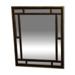 Miroir rectangulaire années 70's bois doré Miroir rectangulaire années 70's bois doré