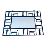 Miroir rectangulaire en ferronnerie d art, frederick weinberg