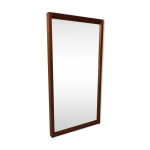 Miroir rectangulaire scandinave vintage en teck du milieu du sicle, annes 1950