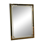Miroir rectangulaire schninger en verre teint bronze et dtails en laiton, allemand