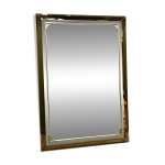 Miroir rectangulaire sch�ninger en verre teint� bronze et d�tails en laiton, allemand