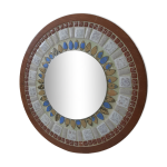 Miroir rond bombé vintage scandinave Miroir rond bombé vintage scandinave
