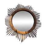 Miroir rotin bambou