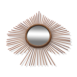 Miroir rotin bambou vintage ann�es 60