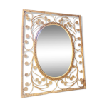 Miroir rotin peacock xxl, 1970