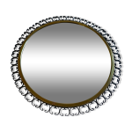 Miroir soleil 1960 laiton et fer forg