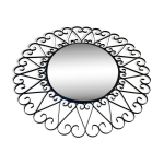 Miroir soleil rond oeil de sorcire convexe en fer forg chaty vallauris ferronnerie 1960