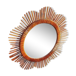 Miroir soleil en rotin 57 cm
