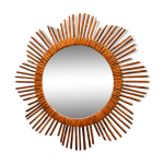 Miroir soleil rotin
