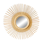 Miroir soleil en rotin artisanal Miroir soleil en rotin artisanal