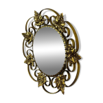 Miroir soleil vintage 'dor�' / miroir