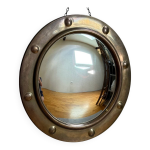 Miroir de sorci�re style hublot en verre bomb�, france ann�es 50