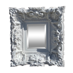Miroir style baroque - blanc