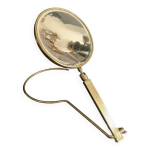 Miroir de table ajustable en laiton doré, 1950, france Miroir de table ajustable en laiton doré, 1950, france
