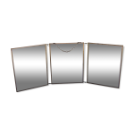 Miroir triptyque de barbier