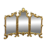 Miroir triptyque, bronze dor�, vers 1900.