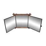 Miroir triptyque décor asiatique antique chaînette décoration murale bois Miroir triptyque décor asiatique antique chaînette décoration murale bois