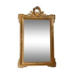 Miroir trumeau ancien de cheminée en bois doré 125x80 Miroir trumeau ancien de cheminée en bois doré 125x80