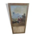 Miroir trumeau en bois doré et stuck 82x160cm Miroir trumeau en bois doré et stuck 82x160cm
