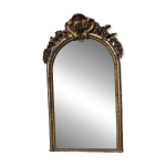 Miroir, trumeau de chemine louis xvi en bois sculpt et dor, xviiime si