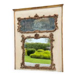 Miroir trumeau, huile sur toile et bois doré, xviiième siècle Miroir trumeau, huile sur toile et bois doré, xviiième siècle