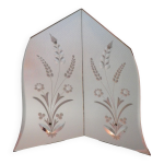 Miroir v�nitien double, assym�trique, biseaut�