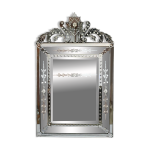 Important miroir vnitien  fronton, italie dbut xxe