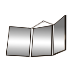 Miroir vintage 1920 triptyque de barbier