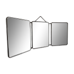 Miroir vintage 1960 triptyque barbier argent� arpin - 28 x 70 cm