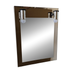 Miroir vintage avec appliques.