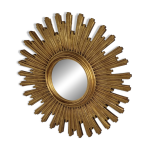 Miroir vintage dor  effet soleil
