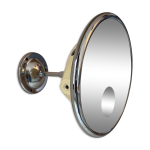 Miroir vintage orientable chrom, grossissant et clairant, france 1970