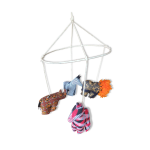 Mobile animaux en tissu wax