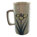 Mug en grs dcor floral