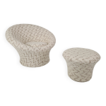 Mushroom armchair and ottoman by pierre paulin for artifort, 1960's