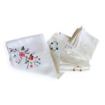 Nappe brod�e + 12 serviettes vintage