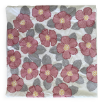 Nappe carré brodée décor floral - coton - 150x150 cm Nappe carré brodée décor floral - coton - 150x150 cm