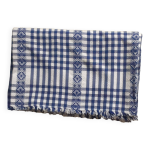 Nappe � carreaux bleue / blanche.
