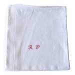 Nappe en lin brode main