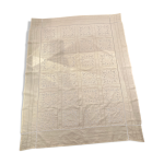 Nappe lin brode main ancienne