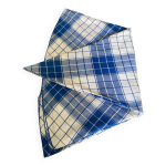 Nappe ronde en coton. couleurs bleue et blanche