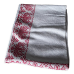 Nappe rouge et blanche damassée en coton Nappe rouge et blanche damassée en coton