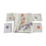 Nappe et serviettes en coton entierement faite à la main Nappe et serviettes en coton entierement faite à la main